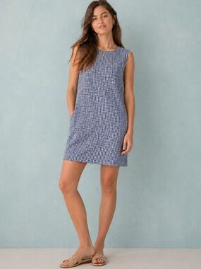 Gingham Liz Claiborne Denim Dress 12 Petite